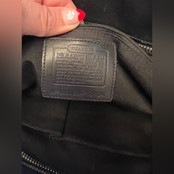 Vintage coach Hampton shoulder tote bag black leather 90’s Y2K - Picture 8 of 16